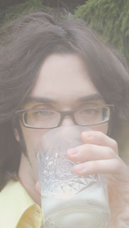 Erik drinking milk